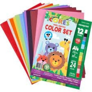 BLOCO CRIATIVO A4 110G 24 FOLHAS 12 CORES NOVAPRINT