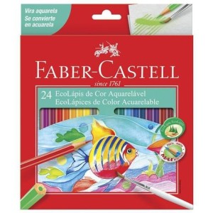 LAPIS 24 CORES AQUARELAVEL FABER CASTELL - UN