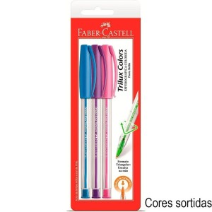 CANETA FABER TRILUX 1.0 3U SORTIDAS SM/032COLORS - BLISTER