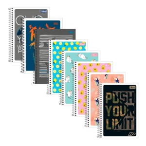 CADERNO ESPIRAL 1/4 CAPA FLEXÍVEL 48 FOLHAS D MAIS+ 114758 - UN