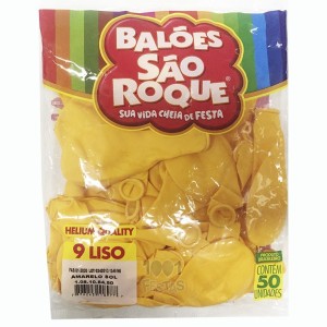 BEXIGA 9.0 AMARELO SOL 50UN SAO ROQUE IMPERIAL-PC